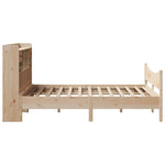 ZNTS Bed Frame without Mattress 140x200 cm Solid Wood Pine 3323377