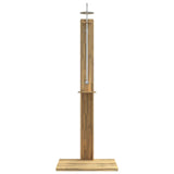 Outdoor Shower 217 cm Solid Acacia Wood and Stainless Steel 903111