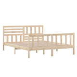 3101163 Bed Frame without Mattress Solid Wood 160x200 cm