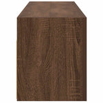 ZNTS Bathroom Wall Cabinet Brown Oak 100x25x30 cm Engineered Wood 860100