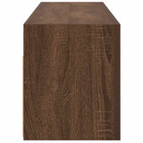 ZNTS Bathroom Wall Cabinet Brown Oak 100x25x30 cm Engineered Wood 860100