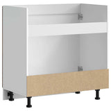 Sink Base Cabinet "Porto" Smoked Oak 80x46x81.5 cm Engineered Wood 853932
