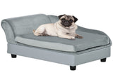 Pet Sofa Chair, with Storage, Cushion, for Small Dogs, Cats - Light Grey T3398P349670