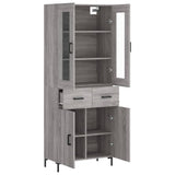 Highboard Grey Sonoma 69.5x34x180 cm Engineered Wood 3198535
