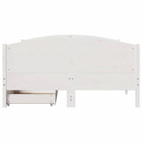 Bed Frame without Mattress White 140x200 cm Solid Wood Pine 3301789
