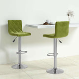 Bar Stools 2 pcs Light Green Velvet 333689