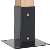 Post Bases Square 12 pcs Anthracite 71x71 mm Powder-coated Steel 42000025