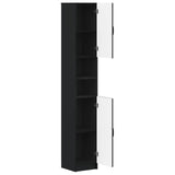 Bathroom Cabinet with Open Shelf UTRECHT Black 30 x 31 x 187 cm 897696