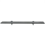 Floating Shelf Set of 2 Black Tempered safety glass, Zinc alloy 3051529