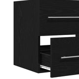 Bathroom Sink Cabinet Black Oak 60x38.5x48 cm Engineered Wood 862028