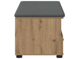 Hall Bench with Cushion with Shelf Artisan Oak 100 x 38 x 46 cm 891471