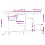 Sideboards 2 pcs Grey Sonoma Engineered Wood 3190131