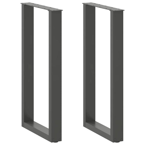 ZNTS Coffee Table Legs U-Shaped 2 pcs Anthracite 50x cm Steel 4013222