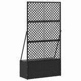Garden Trellis Planter Black 70 x 30 x 135 cm Metal 366616