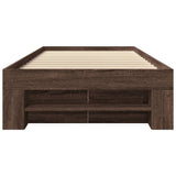 Bed Frame without Mattress Brown Oak 90x200 cm Engineered Wood 3295498