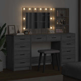 Dressing Table with Drawer 3 pcs Grey Sonoma Engineered Wood 3334214