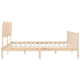 Bed Frame without Mattress 200x200 cm Solid Wood Pine 3193486