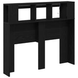LED Headboard Black Oak 120 x 18.5 x 103.5 cm Engineered Wood 863114