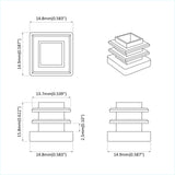 End Caps 10909 pcs Black 15 x 15 x 15 mm PP 864858