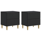 Bedside Cabinet 2 pcs Black 43 x 34.5 x 48 cm Engineered Wood 894528