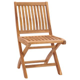 ZNTS Folding Garden Chairs 4 pcs Solid Teak Wood 3072804