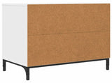Bedside Table White 63.5 x 36 x 61 cm Engineered wood 883464