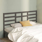 Bed Headboard Grey 186x4x104 cm Solid Wood Pine 818157