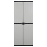 Garden Cabinet Grey and Black PVC and PP Medium 340984