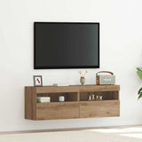 TV Wall Cabinet with LED 2 pcs Artisan oak 60 x 30 x 40 cm 862209