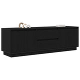 TV Cabinet with LED Lights Black Oak 160.5x41x50 cm 3328427