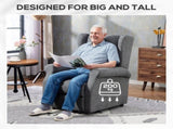 Power Lift Recliner Armchair, Electric Lift Chair for Elderly, Fabric Riser and Reclining Chair with T3398P555091