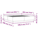 Bed Frame without Mattress Sonoma Oak 200x200 cm 3209676