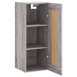 Wall Mounted Cabinet Grey Sonoma 34.5x34x90 cm Engineered Wood 830522