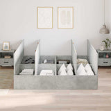 Storage Bed Frame Concrete Grey 180 x 200 cm Engineered Wood 3335400