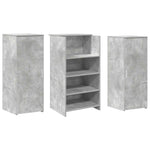 Reception Desk Concrete Grey 135x50x103.5 cm Engineered Wood 3324190