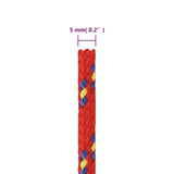 Boat Rope Red 5 mm 500 m Polypropylene 152389