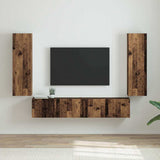 TV Wall Cabinet 2 pcs Old Wood 30 x 31 x 100 cm Engineered Wood 892326