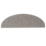 Stair Mats Self-adhesive Sisal-Look 30 pcs 65x21x4 cm Silver 3365871