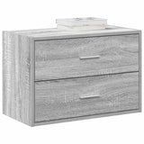 Cabinet with 2 Drawers Grey Sonoma 60x31x40 cm Engineered Wood 858831
