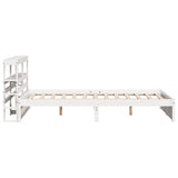 Bed Frame with Headboard without Mattress White 150x200 cm King Size 3305998