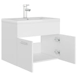 Sink Cabinet with Built-in Basin White Engineered Wood 3071270