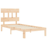 Bed Frame without Mattress Single Solid Wood Pine 3193561