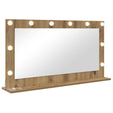 Vanity Mirror Rectangular Artisan Oak 100 x 55 x 18 cm 868308