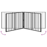 Dog Gate 4 pcs Black 80 x 60 cm Galvanised Steel 892010