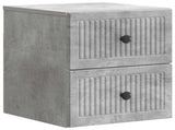 Wall-Mounted Bedside Cabinet Concrete Grey 33 x 34.5 x 40 cm 897961