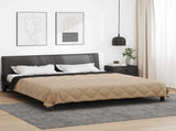 Full Year Duvet Black and Taupe 240 x 260 cm Microfiber 42025619