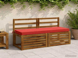 Bench Cushions SOEST 2 pcs 100% Polyester Red 110 x 40 x 8 cm 949711