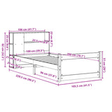 Bookcase Bed without Mattress 100x200cm Solid Wood Pine 3322453