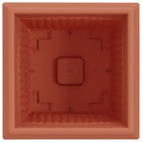 Square Flower Pot 24 pcs Brick Red 28.5 x 28.5 x 22 cm Plastic 42020344