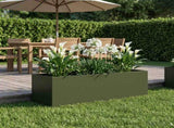 Garden Planter Olive Green 80 x 30 x 30 cm Cold-rolled Steel 8005210
